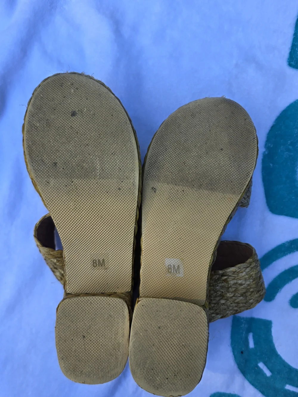 Matisse Beach Woven Straw Platform Slide Sandals - Natural Tan
